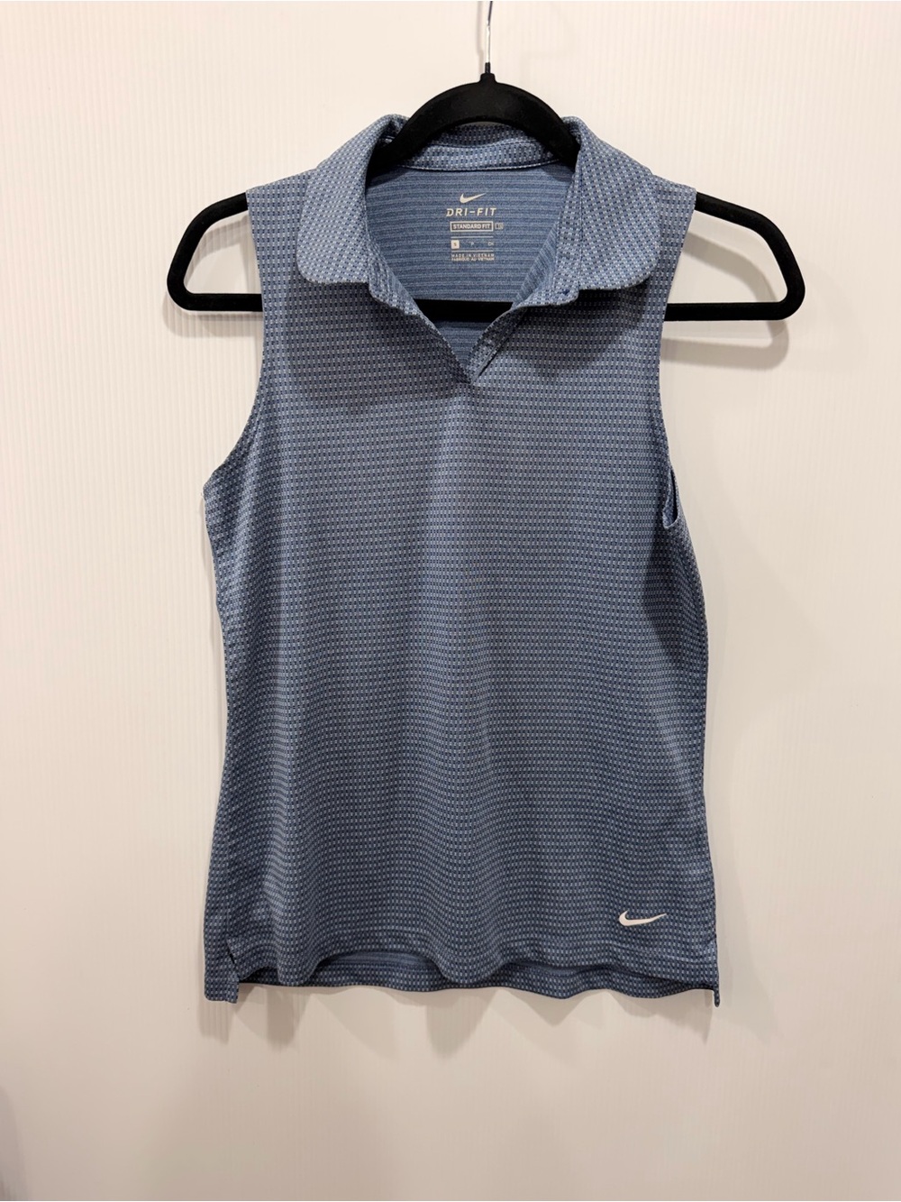Nike Women's Slate Blue Dri-FIT Sleeveless Polo Tank